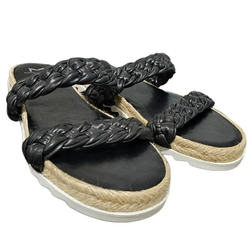 Marc Fisher Women's Jaimee Espadrille Leather Slide Sandals